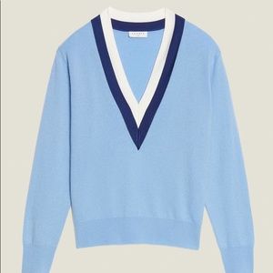 Sandro V-Neck Sweater Cashmere/Wool sz1